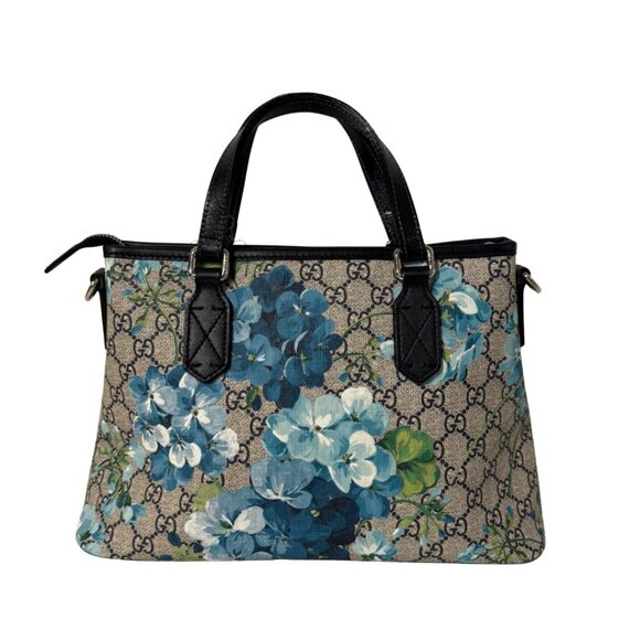 Gucci Convertible Tote Blooms Print GG Coated Canvas - Picture 2 of 5
